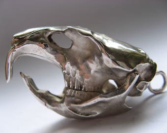 Craeven Gothic Silver Rats Skull