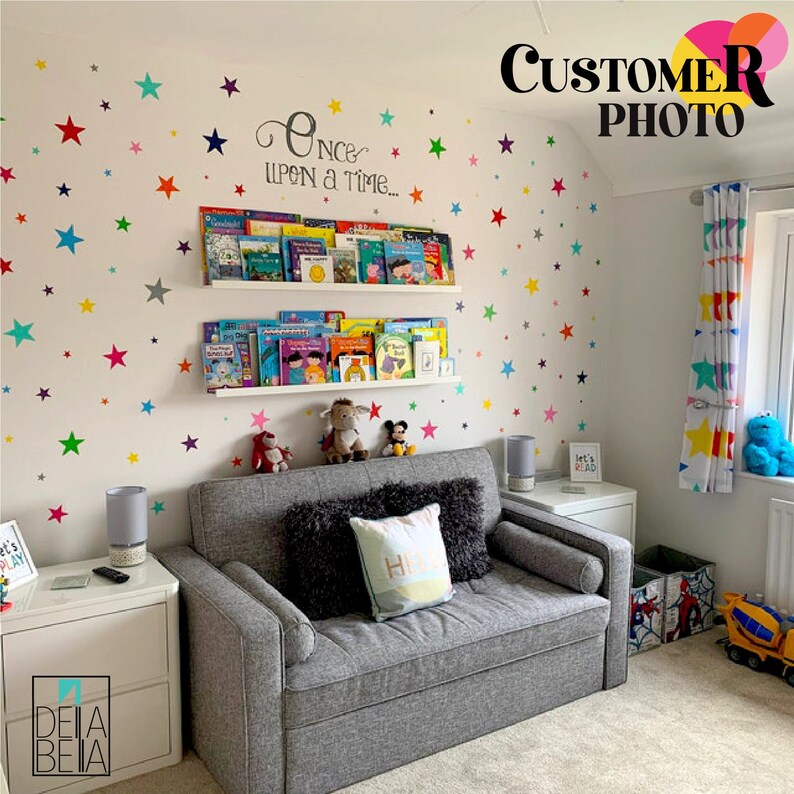 Stars Wall Stickers 418x Stickers Set Multi Coloured 11 Etsy UK