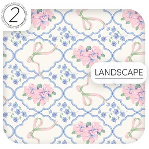 Vintage Bows Vinyl Wrap | Peel & Stick Self Adhesive | Kitchen Worktop Wrap, Furniture Wrap, Cupboard Wrap | French Flowers Retro Decor