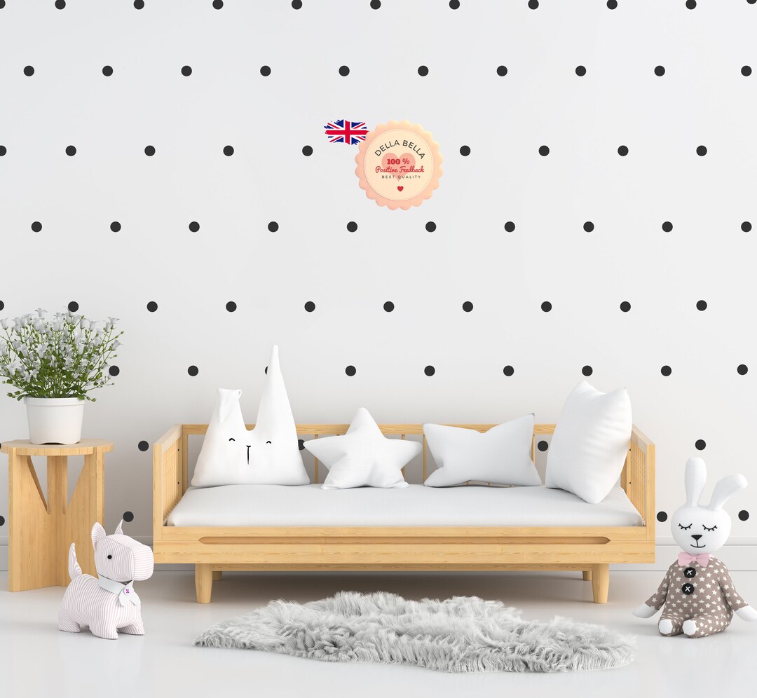 Mini Polka Dot 204x Stickers Wall Art Decal Sticker Baby Nursery Girls ...
