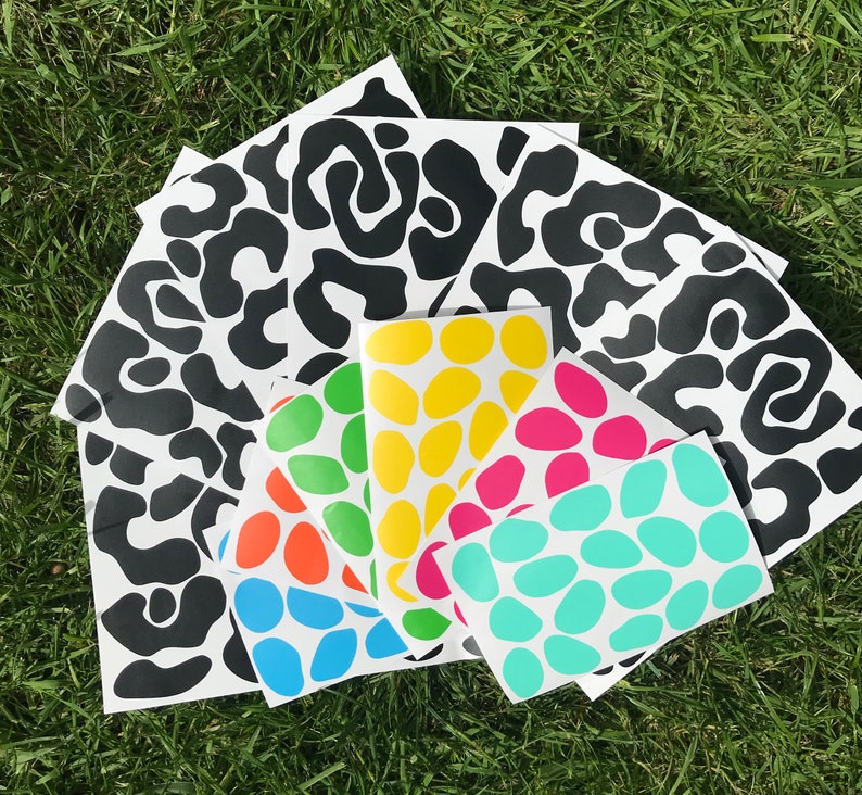 Leopard Print Wall Stickers Rainbow Colours Animal Print Vinyl Etsy UK