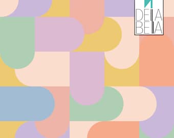 Geometric Modern Art Bauhaus Vinyl Wrap For Furniture Geometric, Kitchen Cabinets, Abstract, Wrapping for Furniture, Home Decor, Upcycling