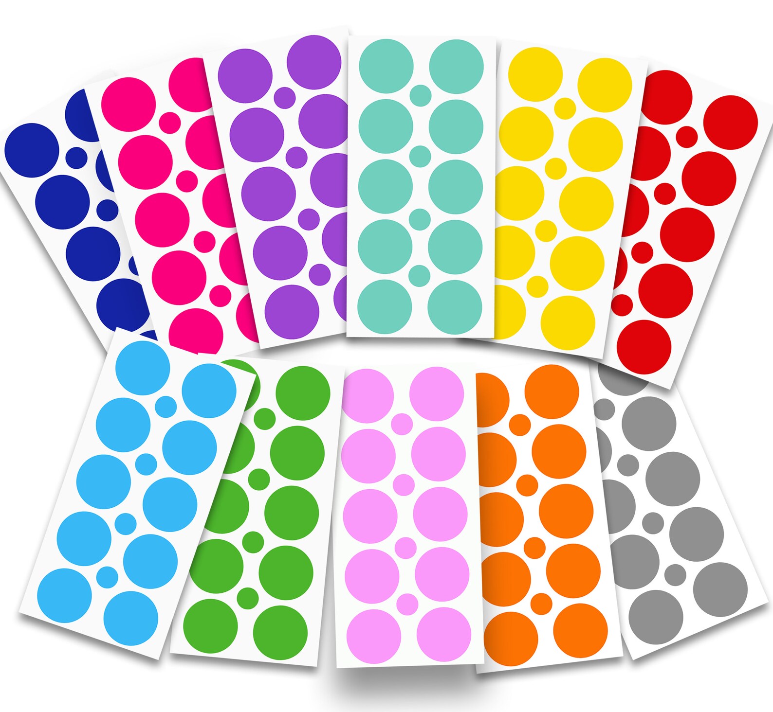 Polka Dot Wall Stickers 110x Rainbow Spots Dots Decals 5cm 2 Etsy