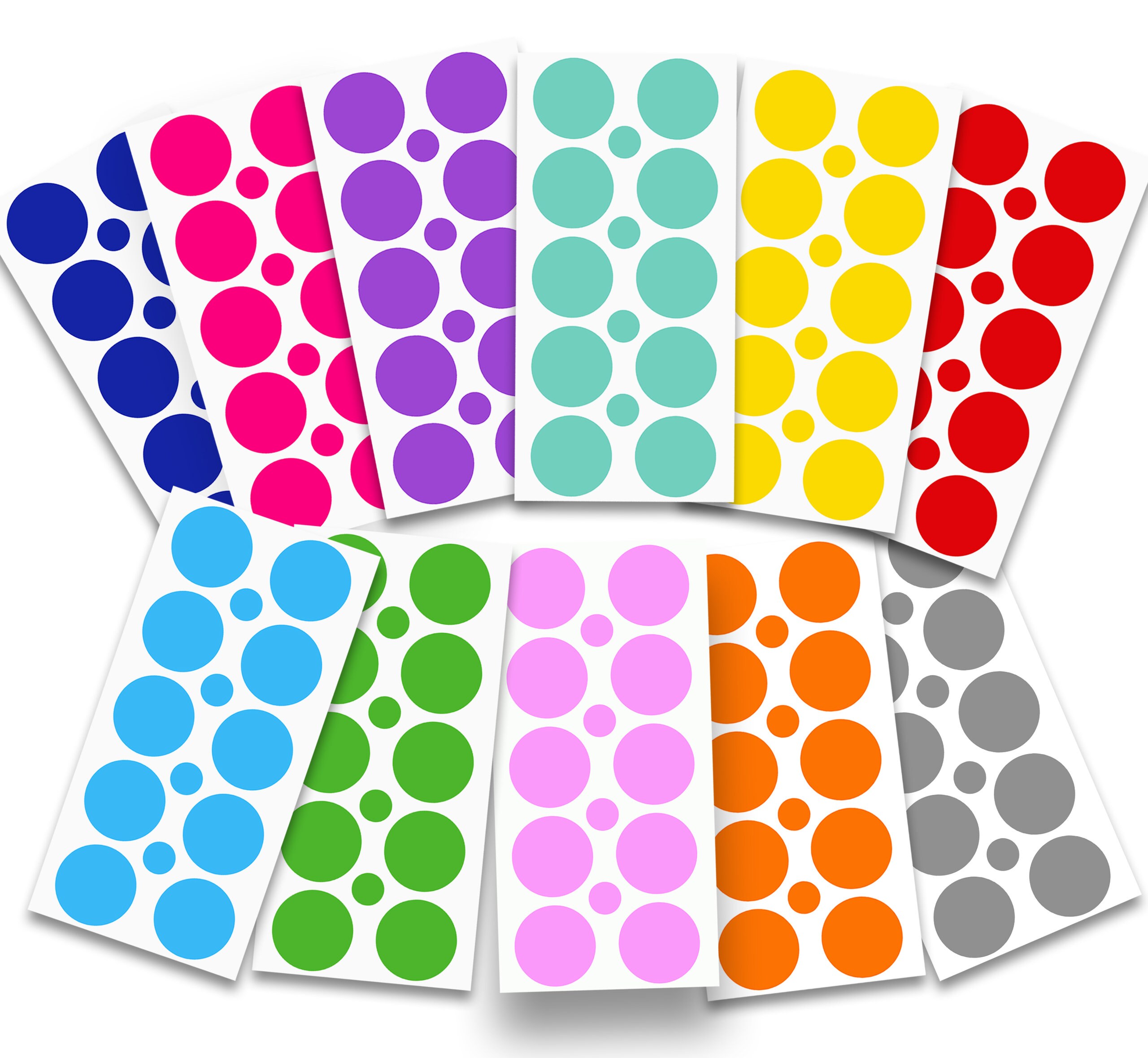 Polka Dot Wall Stickers 110x Rainbow Spots Dots Decals 5cm 2 Etsy UK