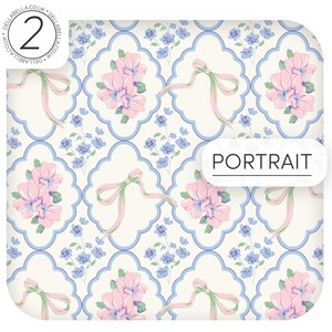 Vintage Bows Vinyl Wrap | Peel & Stick Self Adhesive | Kitchen Worktop Wrap, Furniture Wrap, Cupboard Wrap | French Flowers Retro Decor
