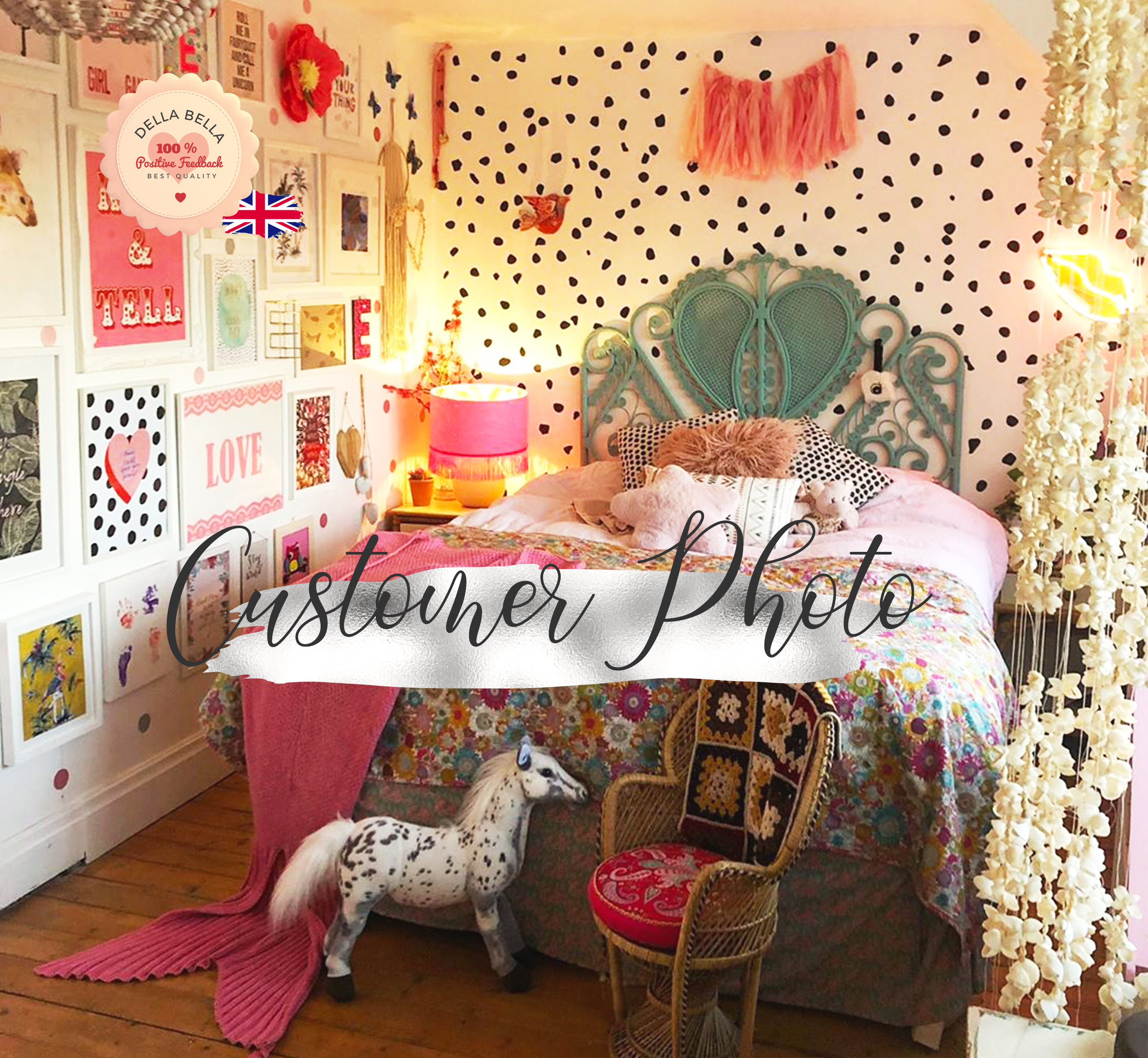 105 DALMATIAN DOTS wall decal stickers Dot Print Bedroom interior decal art