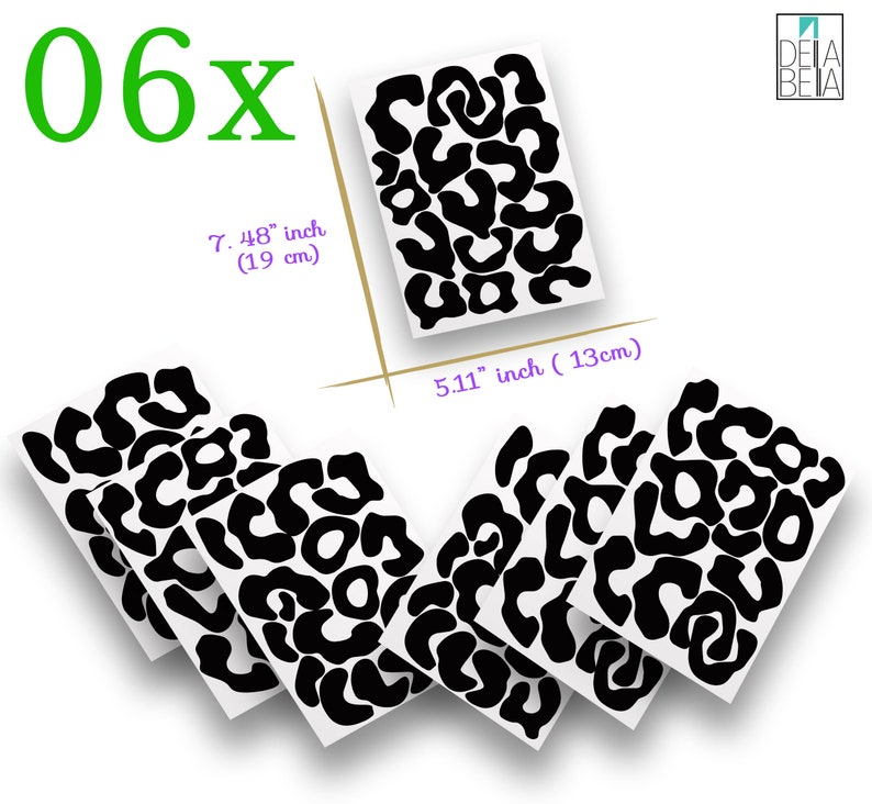 Leopard Print Wall Stickers Rainbow Colours Animal Print Vinyl Etsy UK