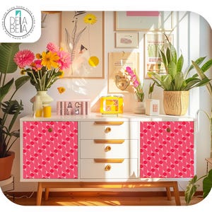 Vinyl meubelfolie, vintage decoratie, meubelstickers, koelkastfolie, retro zelfklevende folie voor de keuken, maximalistisch project