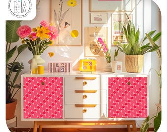 Vinyl Furniture Wrap, Vintage Decor, Furniture Stickers, Fridge Wrap Wrapping Retro Self Adhesive Sticky Back Kitchen Maximalist Project