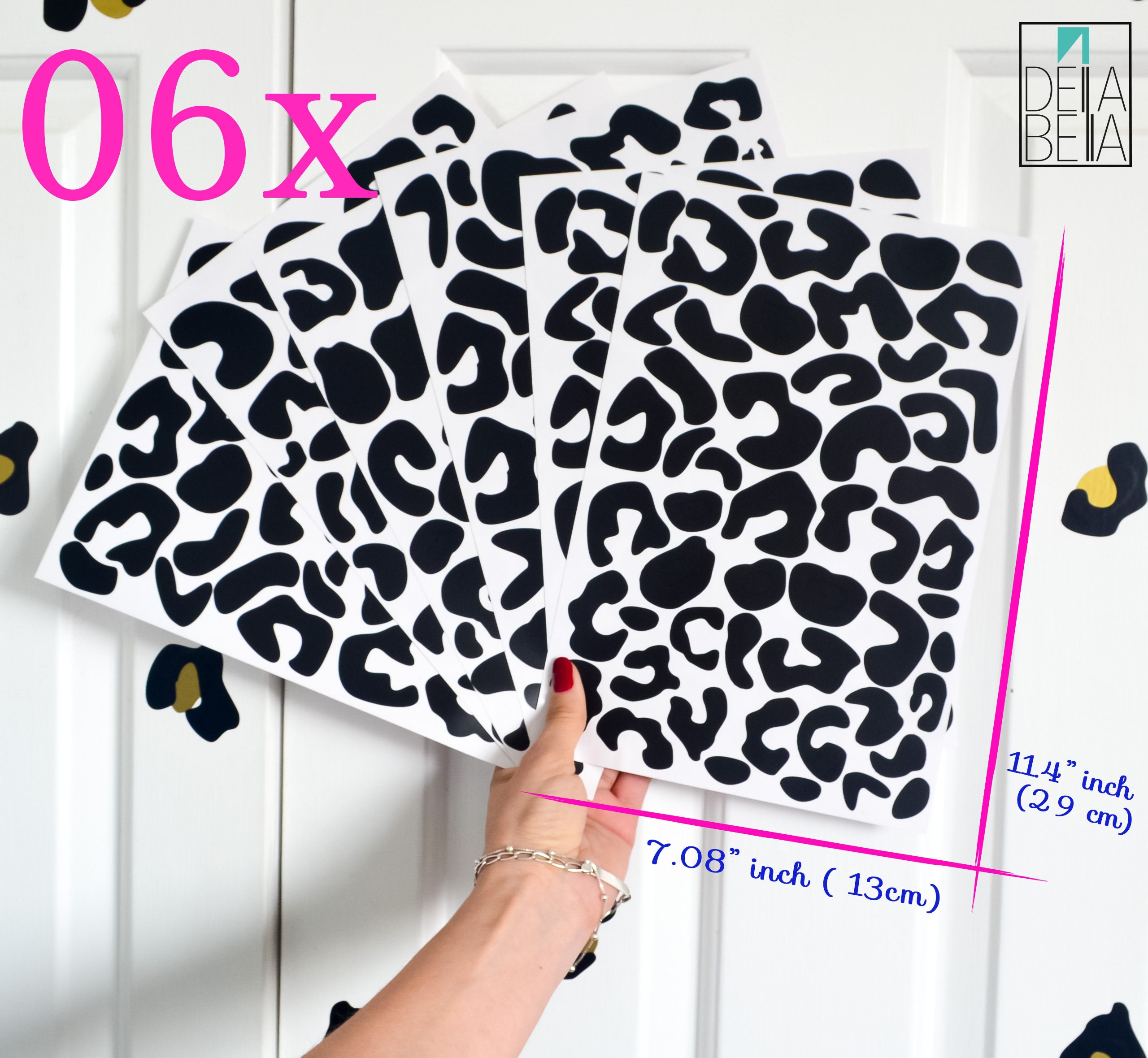 Leopard Print Wall Stickers 290x Leopard Animal Stickers 288 Etsy