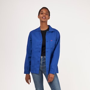 Blaue Arbeitsjacke aus Baumwolle Herren und Frau