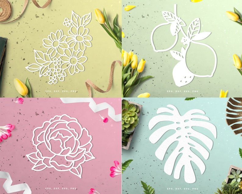 Summer SVG Bundle Cut Files for Silhouette Cameo, Cricut (eps, Png, Dxf ...