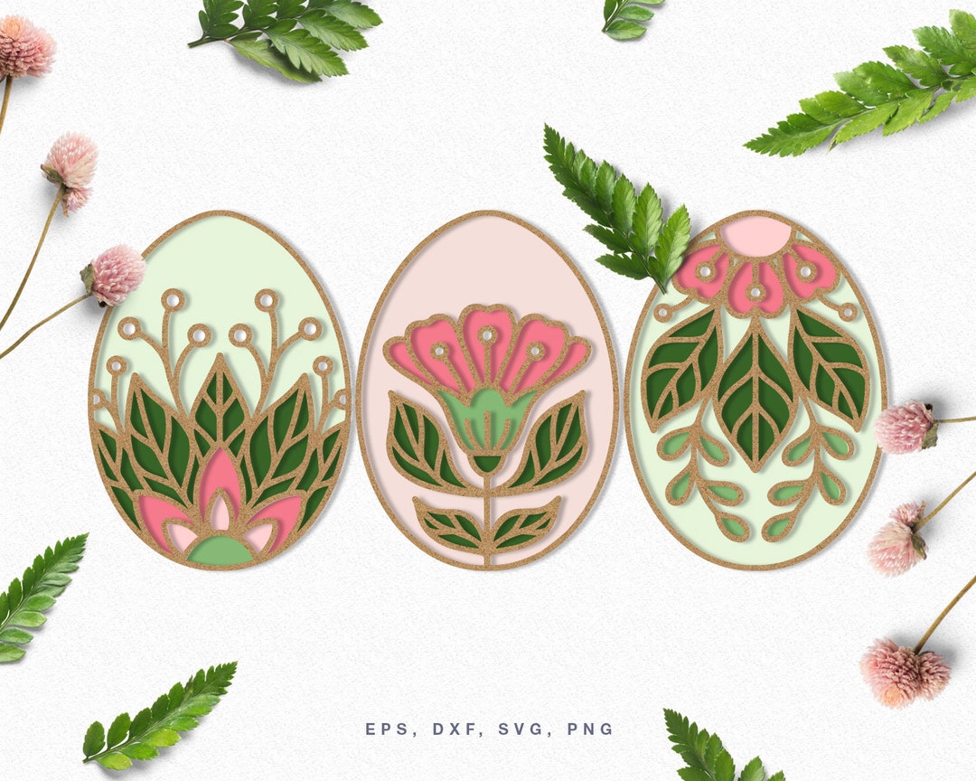 Cut File Easter Eggs (svg Dxf Png Eps) for Silhouette, Cricut ...