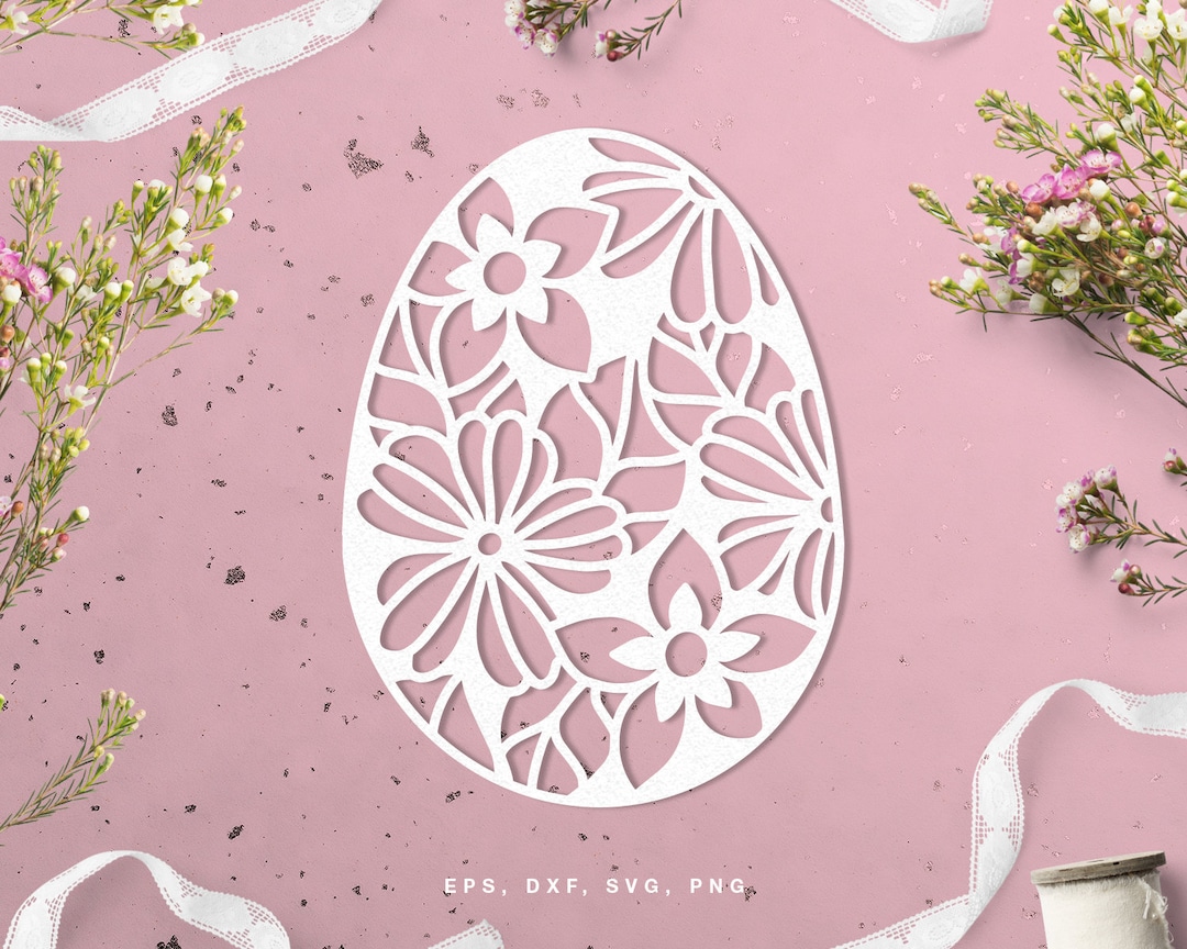 Easter Egg Decor Cut File (svg Dxf Png Eps) for Silhouette, Cricut ...