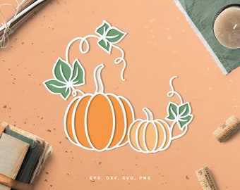 Pumpkin SVG File - Cut File Cricut & Silhouette in svg dxf png eps, Halloween Pumpkin svg, Pumpkin Patch svg, Fall Pumpkin svg, Thanksgiving