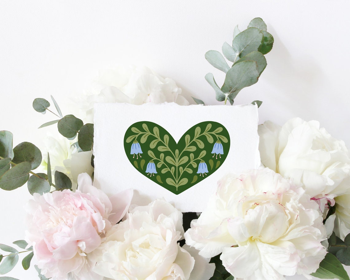 Folk Art Hearts Clip Art SVG PNG EPS Vector Illustration - Etsy