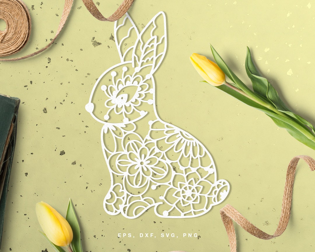 ◆Rabbit-PaperCutting-◆ 7 Articulate Paper Bunnies. Print and Cut. PDF SVG Files - Etsy