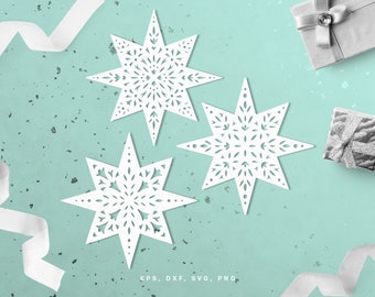 Gesneden bestand Kerst ornamenten (SVG DXF PNG EPS) voor de Silhouette cameo & Cricut, Kerstmis DIY decor, digitale scrapbook, kaart maken, papier knippen