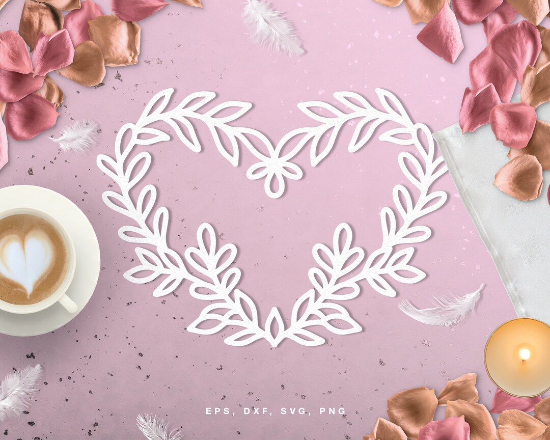 Floral Heart Cut File (svg Dxf Png Eps) for Silhouette & Cricut ...