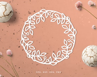 May include: A white wreath with a delicate floral design, perfect for adding a touch of elegance to your home decor. The wreath is made of thin lines and small circles, creating a simple yet sophisticated look.