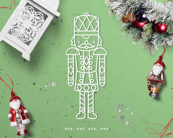 Christmas Cut File Nutcracker Svg Dxf Png Eps For Silhouette Etsy