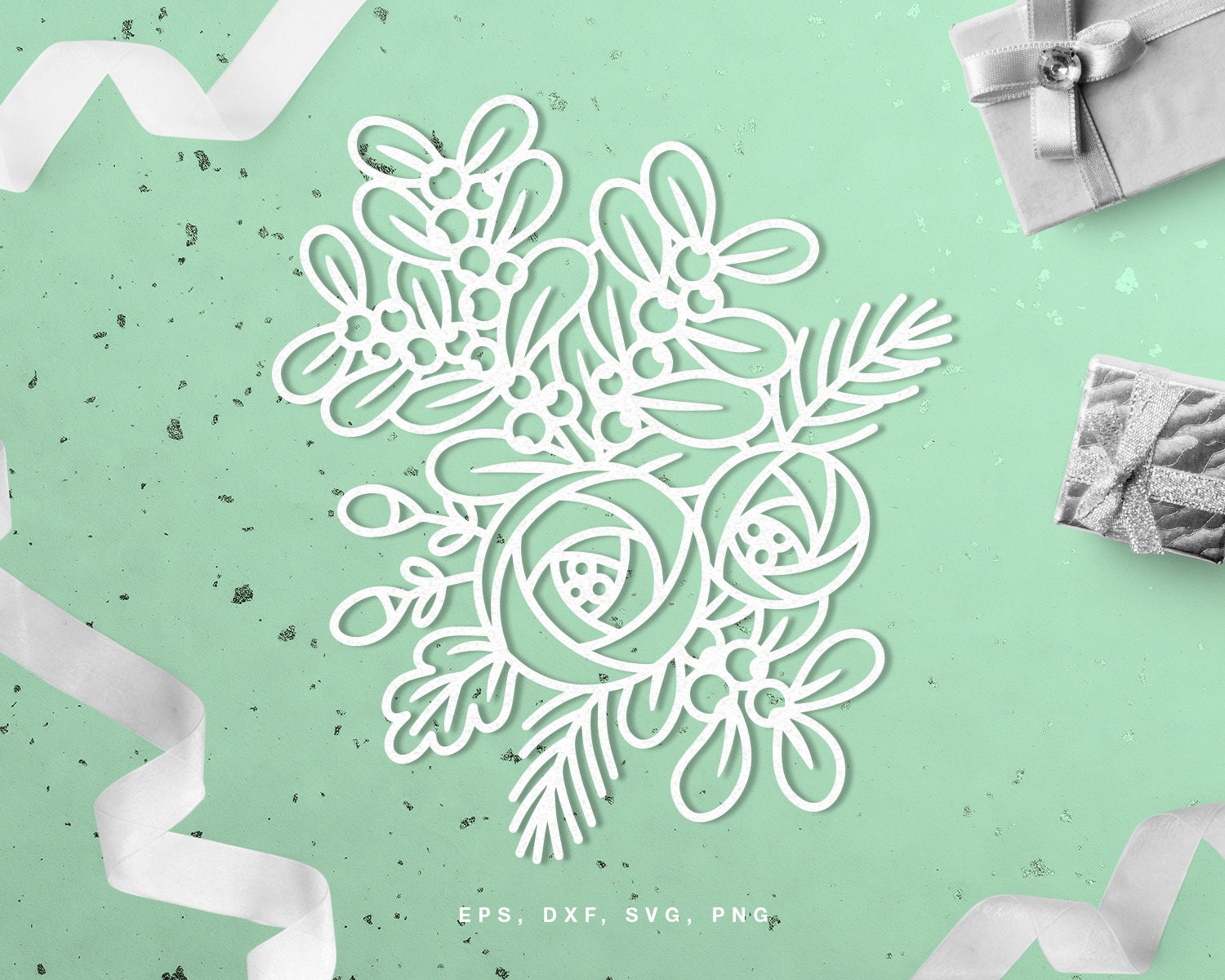 Christmas SVG File Bundle (svg Dxf Png Eps) Cut Files for Silhouette ...