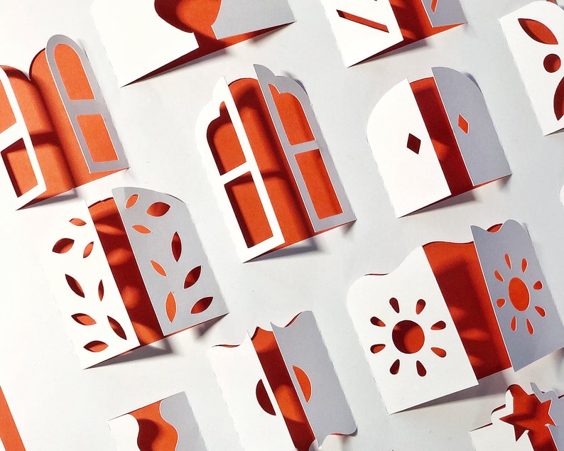 Advent Calendar Windows Cut File svg Dxf Png Eps for Etsy UK