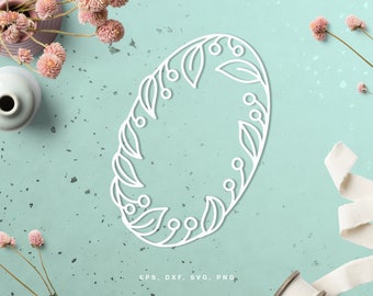 Floral Alphabet Letter "O" cut file (svg dxf png eps) digital scrapbooking, paper cut, Silhouette Cameo, Cricut, room decor DIY, card making