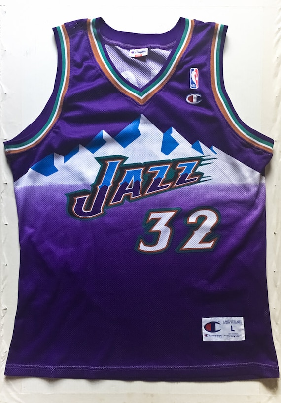 Karl Malone Utah Jazz NBA Champion basketball jers