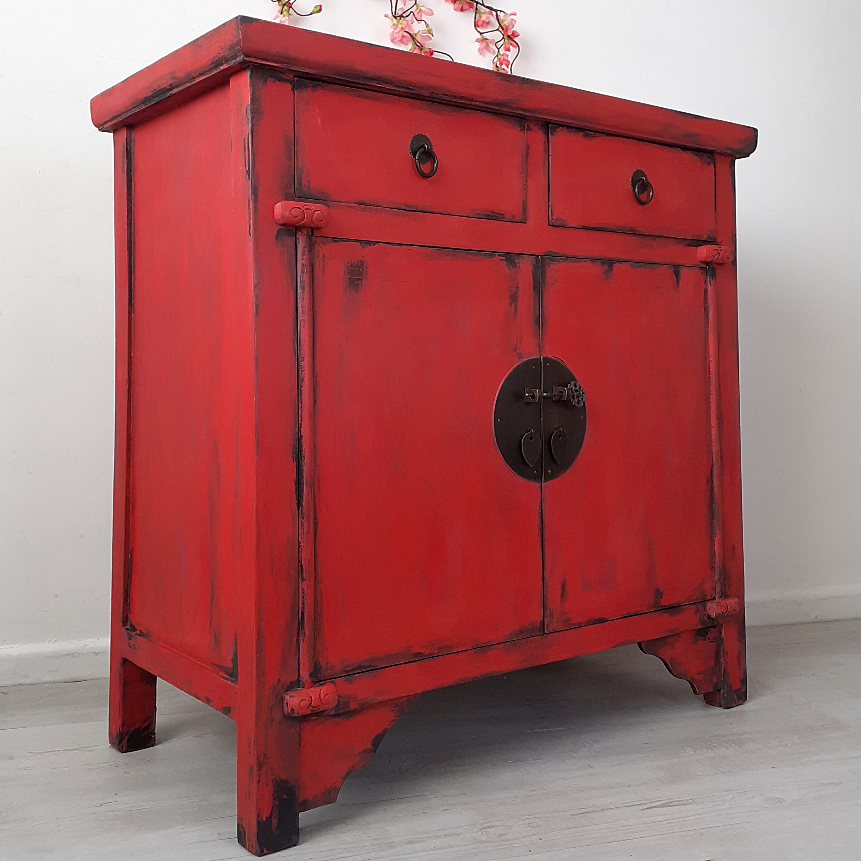 Vintage Chinese Sideboard/Red Etsy