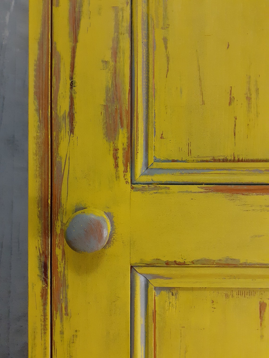 SOLD Yellow Hand Painted Wardrobe/ Single Wardrobe/ Etsy