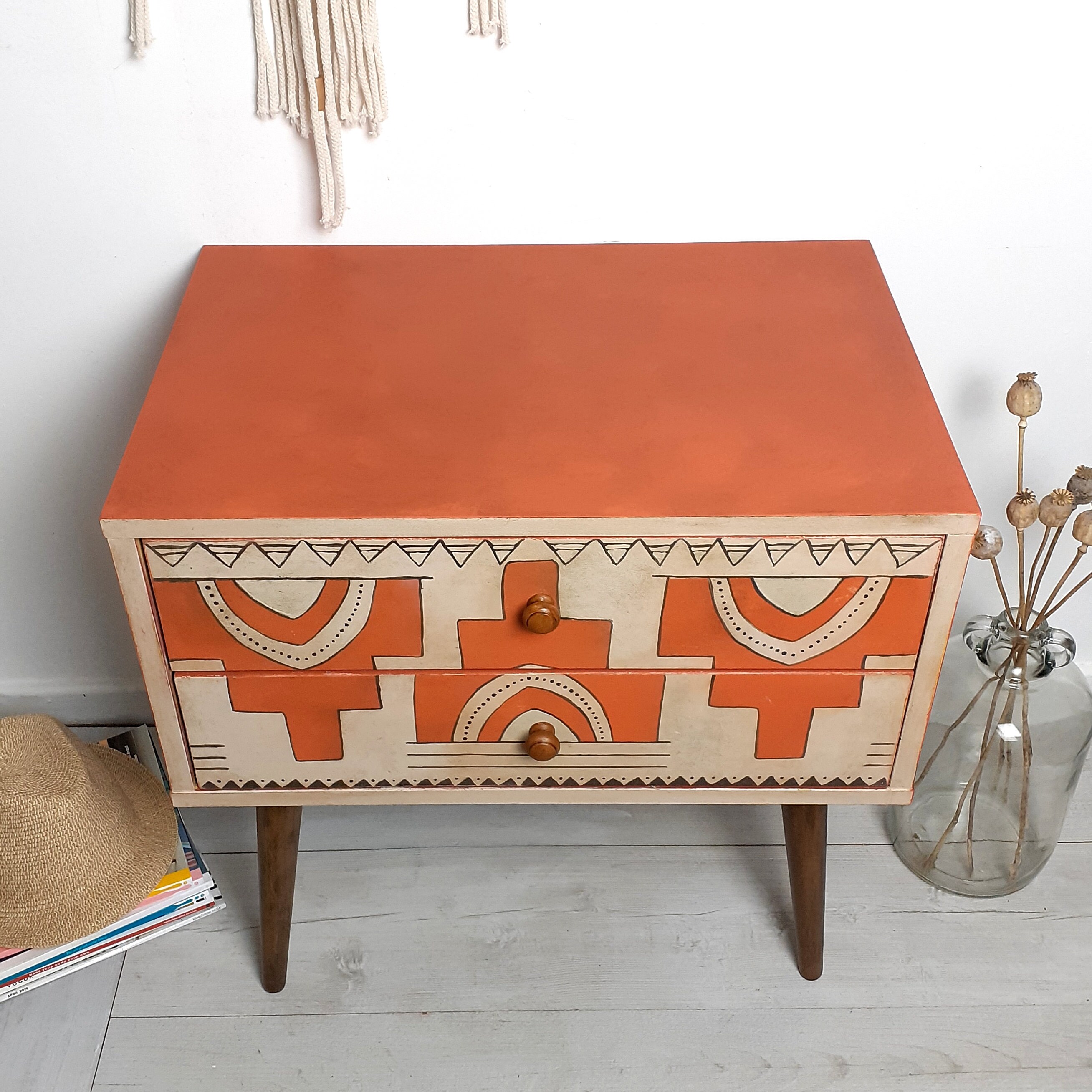 Ethnic Boho Boho Drawers/ Patterned furniture / Etsy