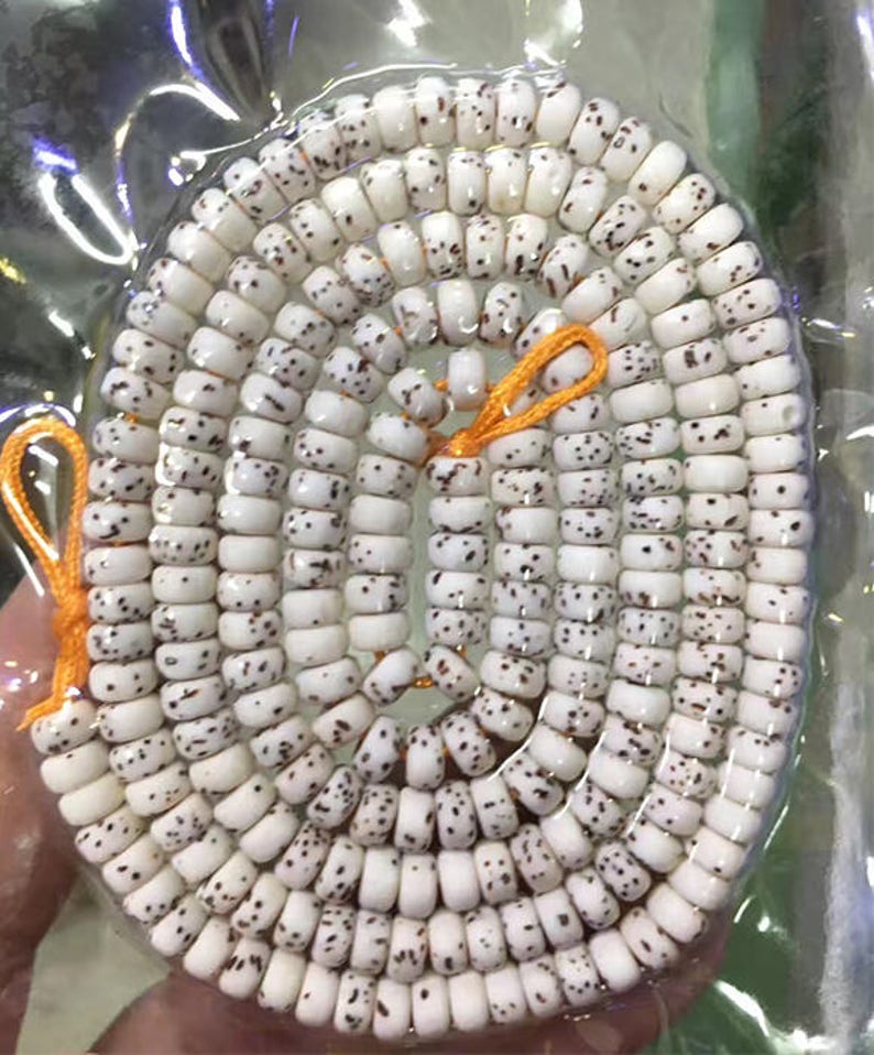 5X3mm 228pcs Natural Special Grade Lotus Bodhi Seeds Beads Loose Mala Beads Meditation Prayer Beads Japa Mala Buddha Natual Color White