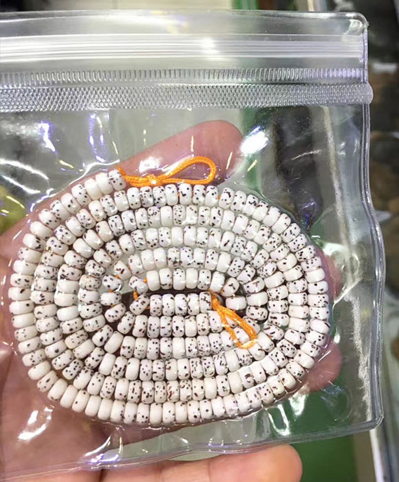 5X3mm 228pcs Natural Special Grade Lotus Bodhi Seeds Beads Loose Mala Beads Meditation Prayer Beads Japa Mala Buddha Natual Color White