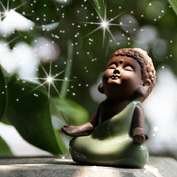 Small buddha sitting open hands buddhist monk fairy garden  etsy
