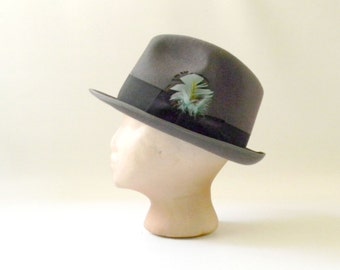 Vintage Wool Morefelt Fedora Hat