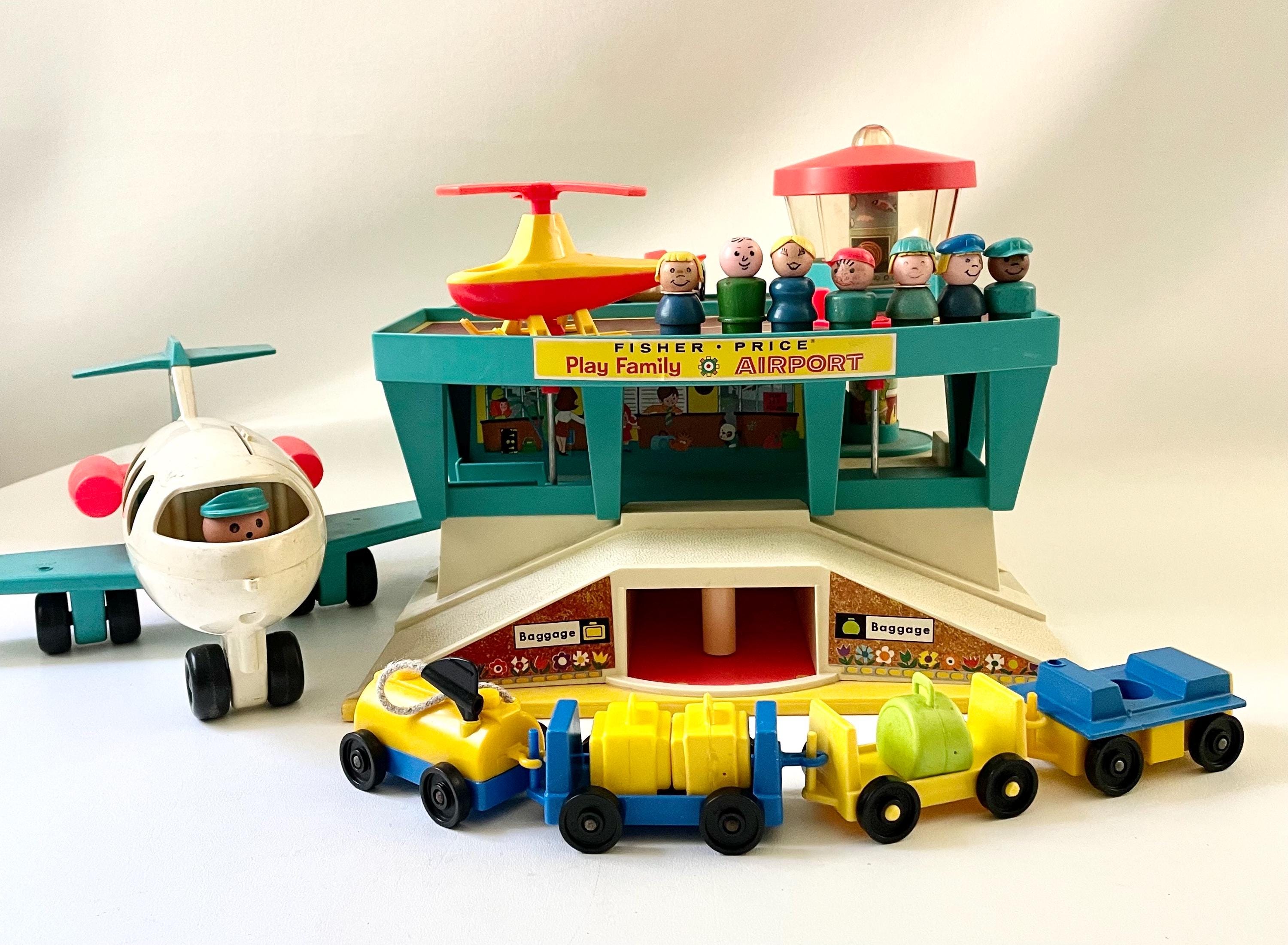 Vintage Fisher Price Play Family Airport Set - Etsy Vintage Fisher Price Play Family Airport Set - Etsy