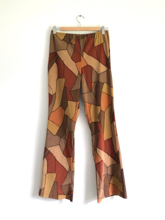 Vintage Brown Patchwork Pants