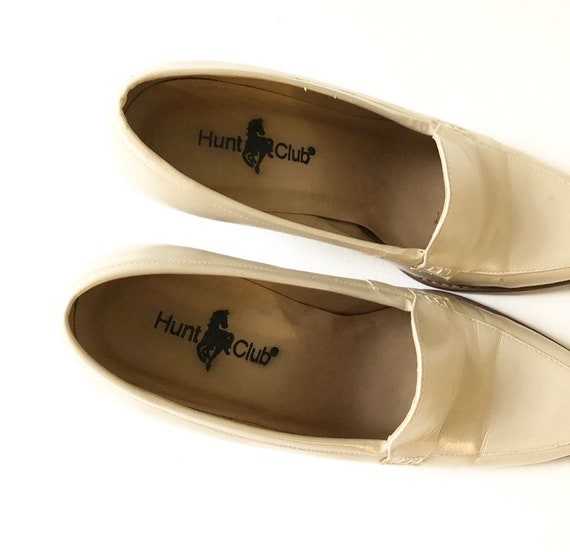 Vintage Cream Leather Hunt Club Pumps Size 7.5 - image 3