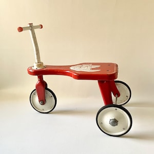 Vintage Red Metal Tricycle