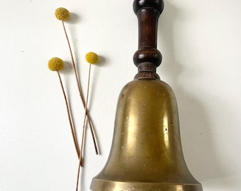 Antique Brass Bell/ School Hand Bell