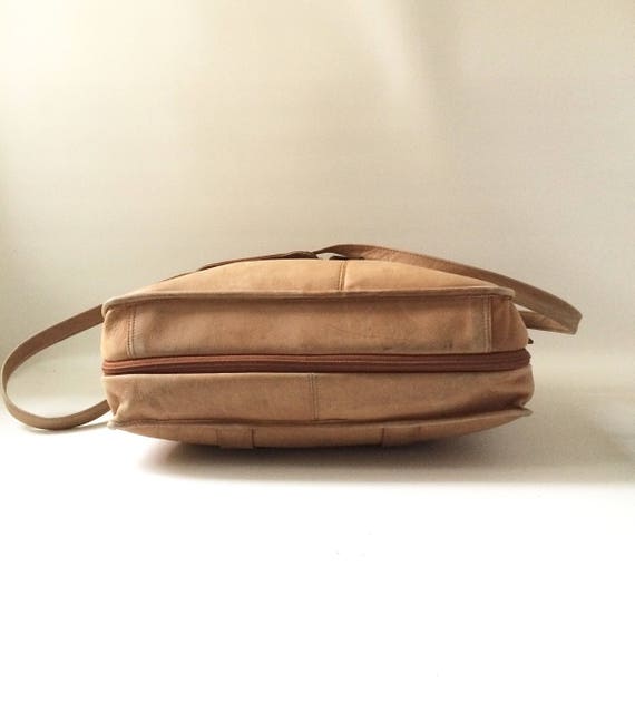 Vintage Soft Brown Leather Briefcase - image 3