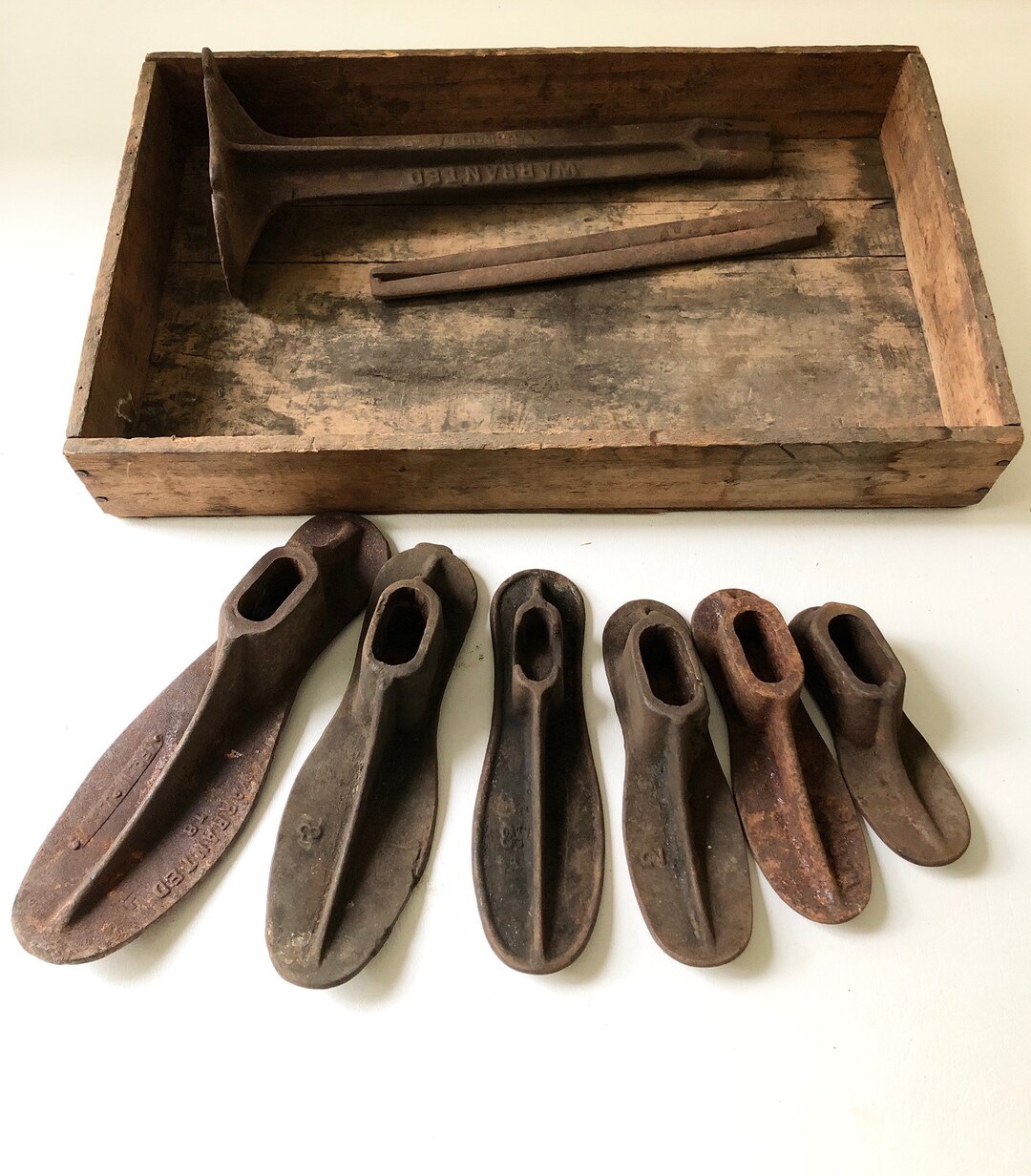 Vintage Cast Iron Shoe Cobbler Kit Etsy