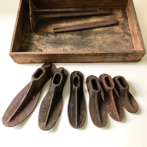 Vintage Cast Iron Shoe Cobbler Kit - Etsy