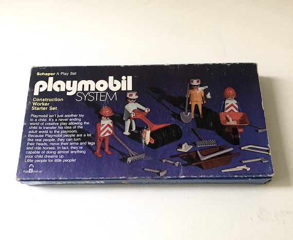 Vintage 1970s Playmobile Construction Worker Set - Etsy Vintage 1970s Playmobile Construction Worker Set - Etsy
