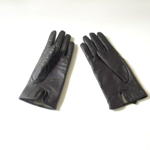 Vintage Womens Plaid & Leather Gloves image 5