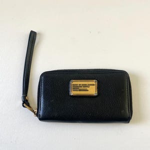 Cartera de cuero negra