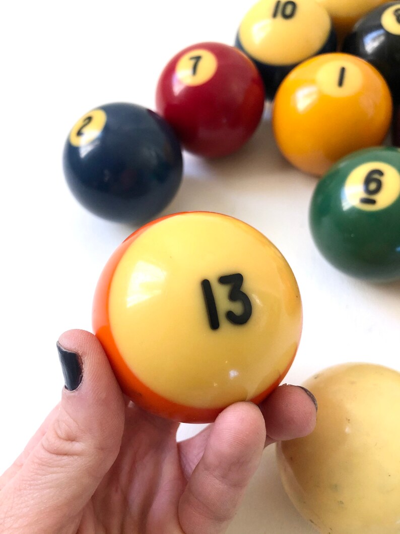 Vintage Bakelite Pool Balls / Complete Set Etsy