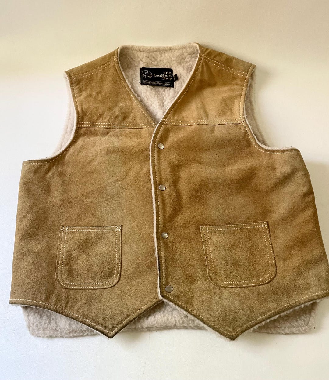トップス Vintage Tan Suede Shearling Vest (used) DR2A1W23544-02300-1_1200x1200.