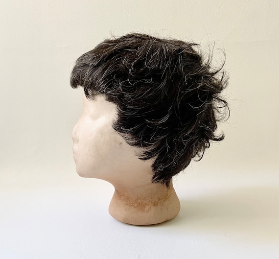 Vintage Women's Black Curly Wig / Halloween Costu… - image 1